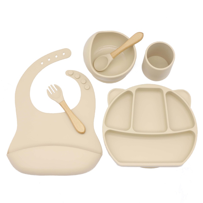 Set 6 Yếm Ăn Bằng Silicon Mềm Điều Chỉnh Được Dành Cho Bé Sơ Sinh