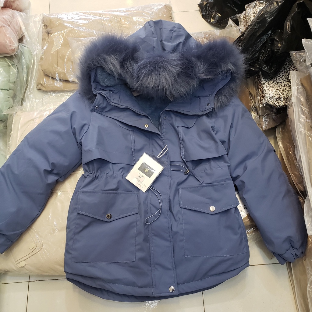 Áo Khoác Nữ Lót Lông Phong Cách Hàn Quốc, Áo Parka Nữ AnyShang Trẻ Trung Và Thời Thượng ANS2108