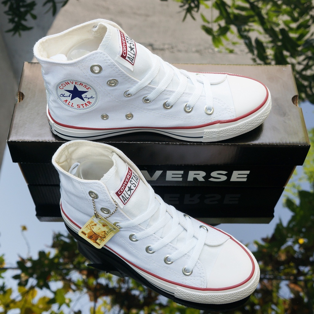 Giày Converse cổ cao Free ship + hộp giày vải CV classic cổ điển bata canvas hàng 1.1 đủ tem, tag nam nữ. BH slippers.