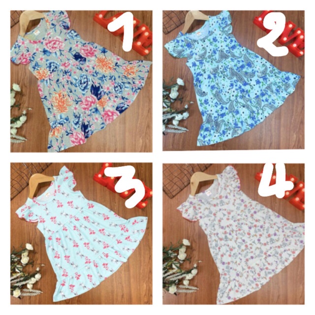 Đầm thun cotton bé gái size 20-35kg
