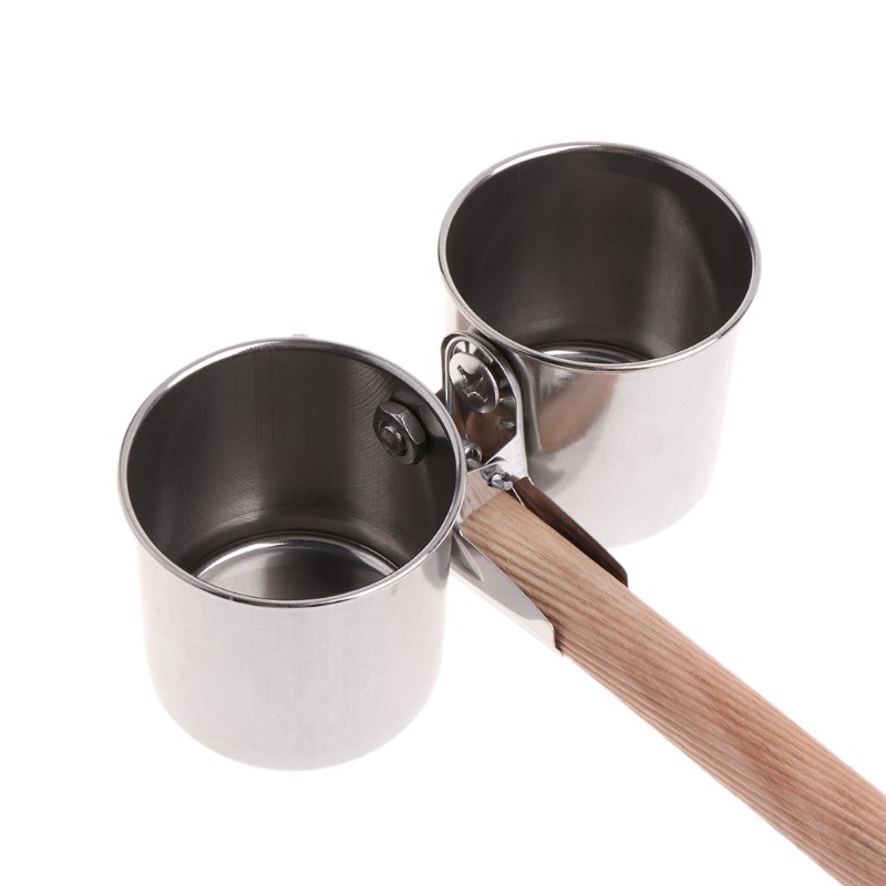 Cốc Đựng Thức Ăn Đồ Uống Cho Vẹt Bằng Thép Không Gỉ Chất Lượng Cao