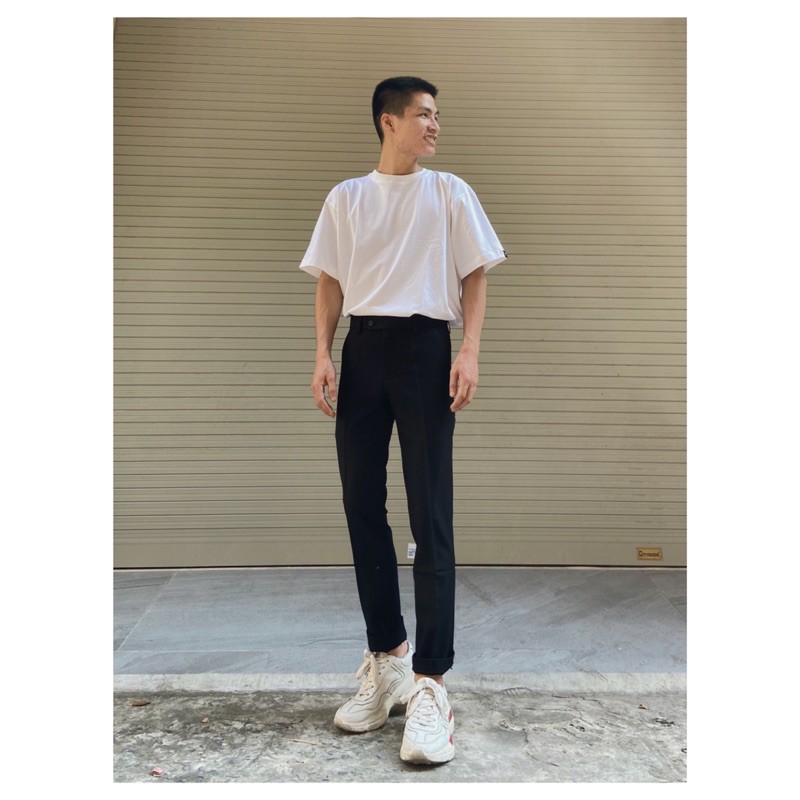 [Mã SKAMA06 giảm 8% tối đa 50K đơn 250K] Quần Âu OAO đen basic