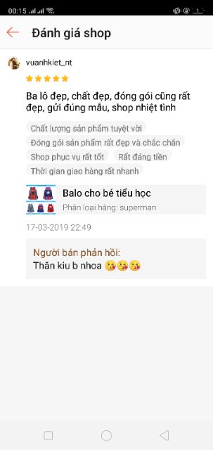 Balo Tiểu Học Bé Trai