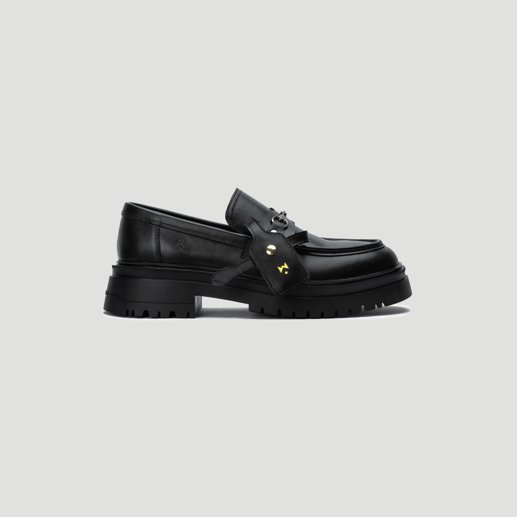 Giày Lười Nam Nữ THEWOLF CHUNKY LOAFER - Black