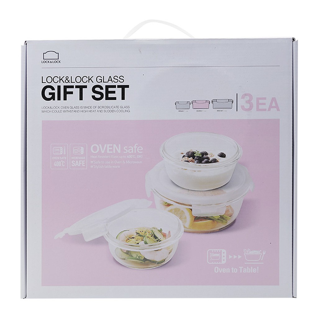 [MKB Gift] Bộ Hộp Thuỷ Tinh Lock & Lock Gift Set Phiên Bản Đặc Biệt P&G