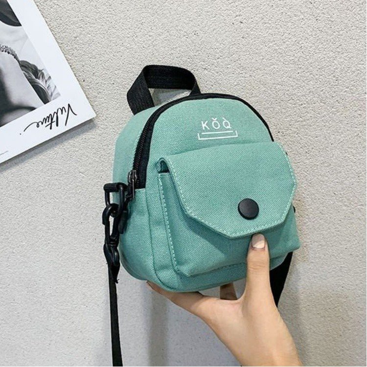 Túi đeo chéo mini dễ thương Túi vải Ulzzang Hàn Quốc ( Túi KOQ)