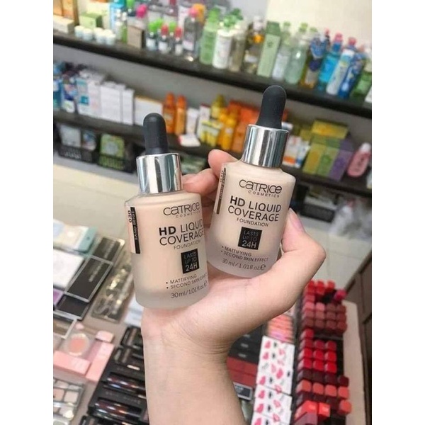 Kem nền Catrice HD 24h Liquid Coverage Foundation chính hãng độ che phủ cực cao, kiềm dầu cực tốt | TM027