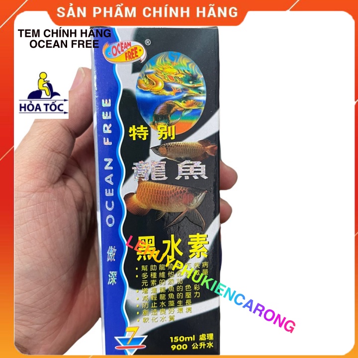 Chai số 7 cá rồng BLACK WATER - Chai Nước Đen - Giảm PH , Tăng Sức Đề Kháng, Phát Triển Màu Sắc Cho Cá Chai 150ml