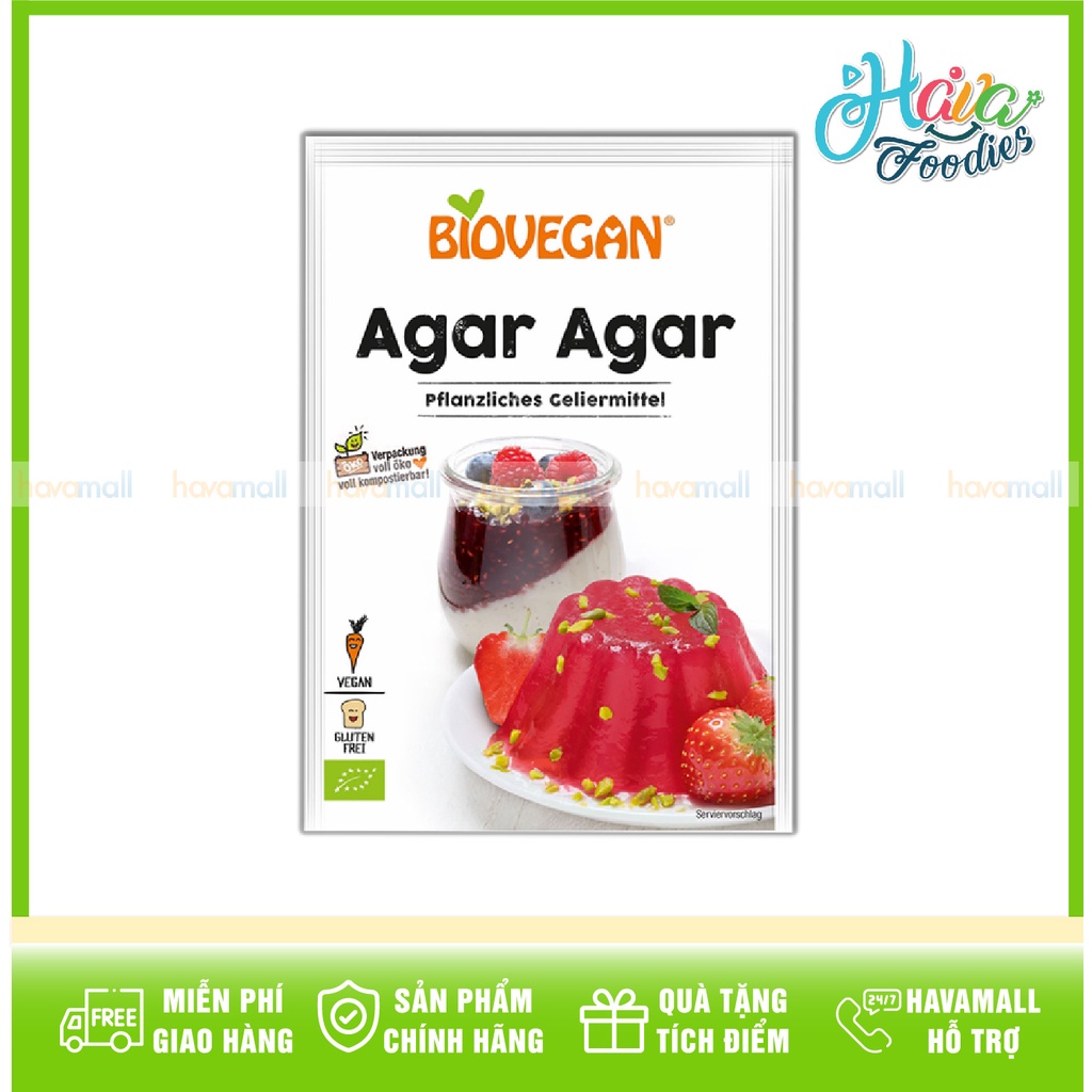 [HÀNG CHÍNH HÃNG] Bột Rau Câu Hữu Cơ Biovegan 30gr – Organic Agar-agar