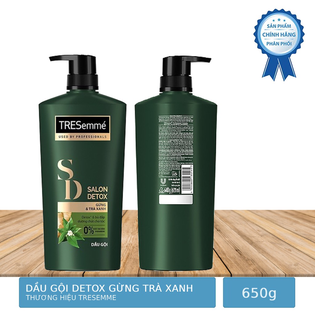 Dầu Gội Tresemme Salon Detox Gừng & Trà Xanh 650g