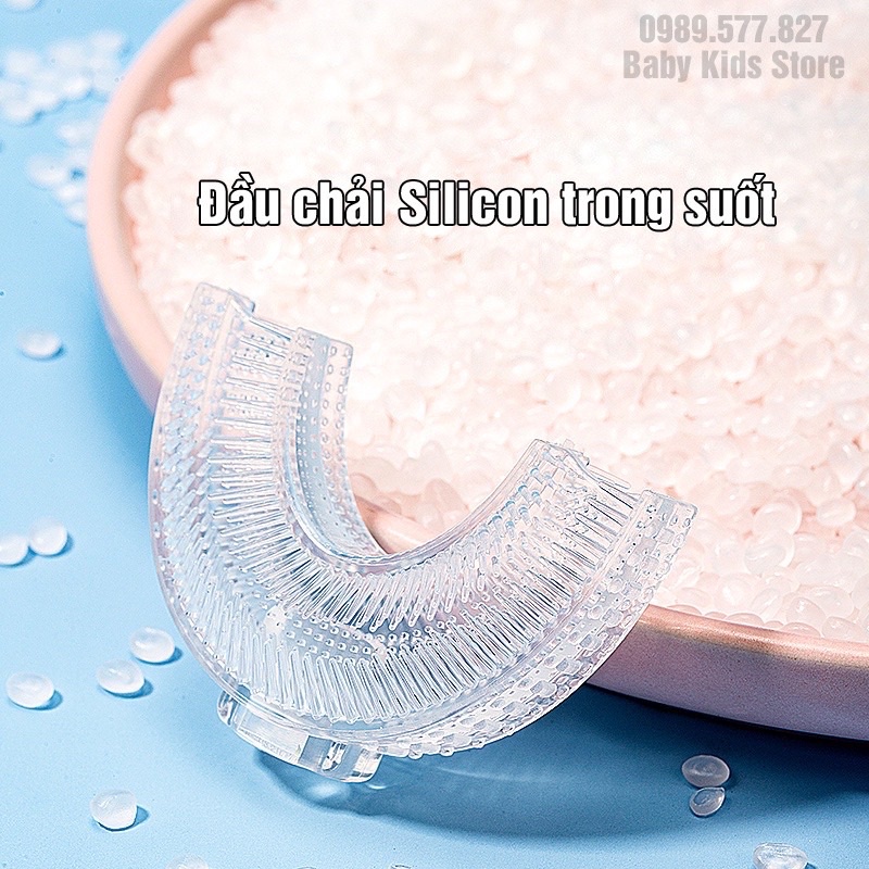 Bàn chải đánh răng chữ U silicon cho bé trên 1 tuổi