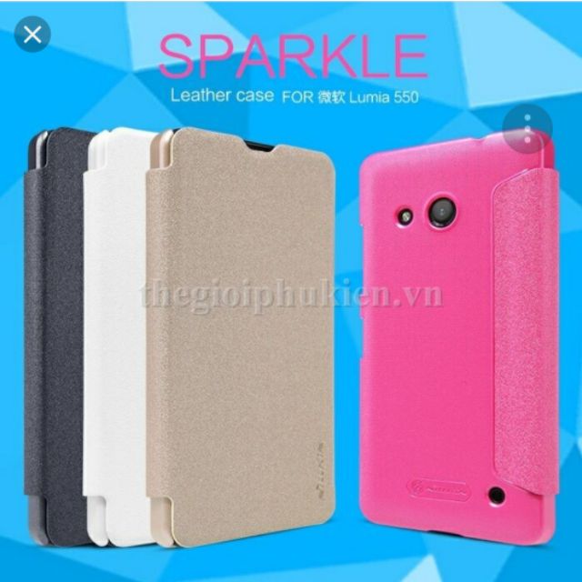 Bao da nillkin lumia 550 chính hãng màu hồng