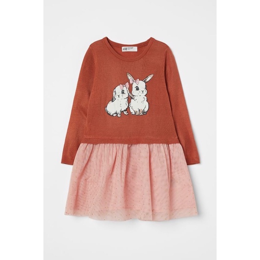 Váy Len Tutu Bé Gái Thỏ Cam HaM