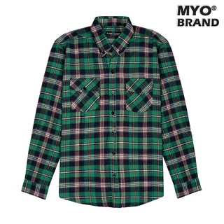 Áo Sơ Mi MYO Flannel Xanh Lá