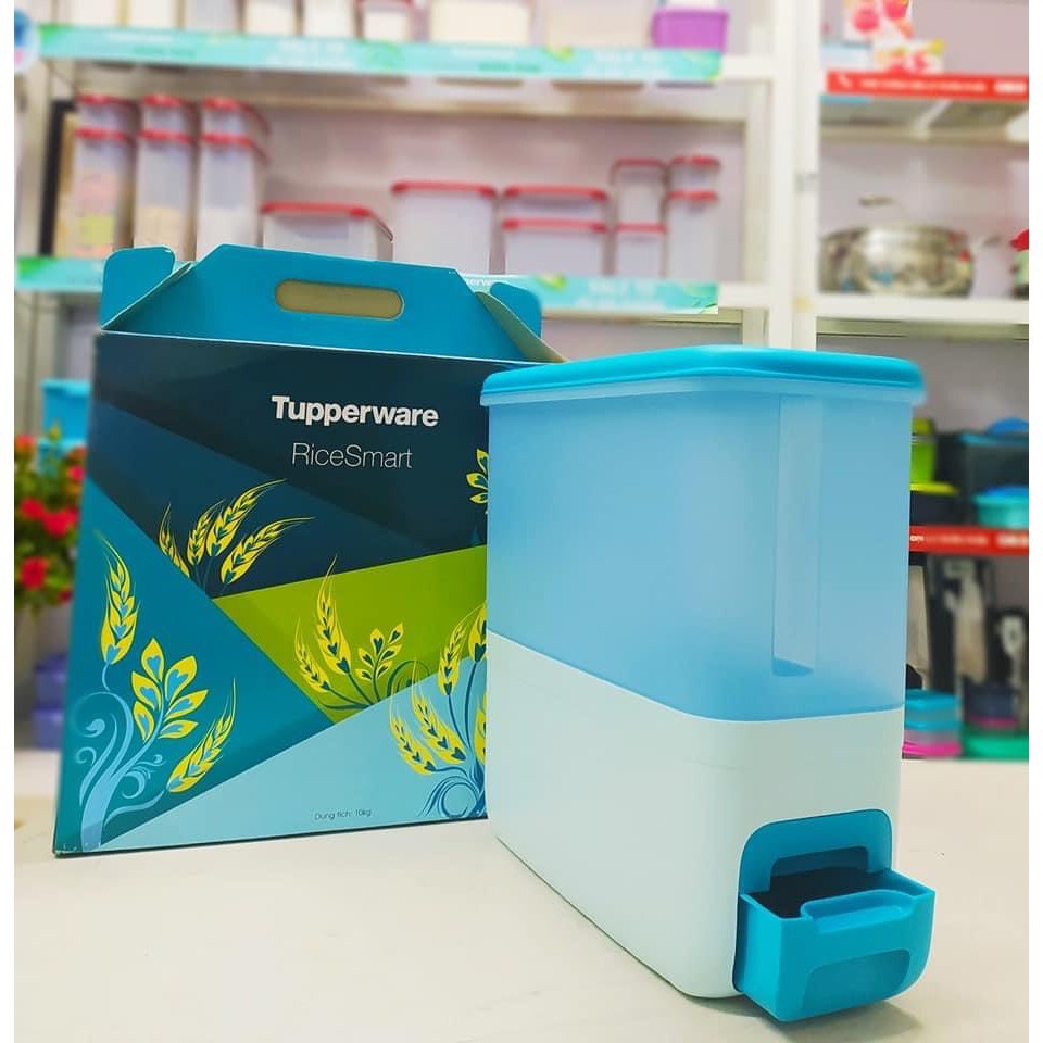 Thùng đựng gạo Tupperware Rice Smart 10kg - Bảo hành trọn đời - Nhựa nguyên sinh an toàn sức khoẻ