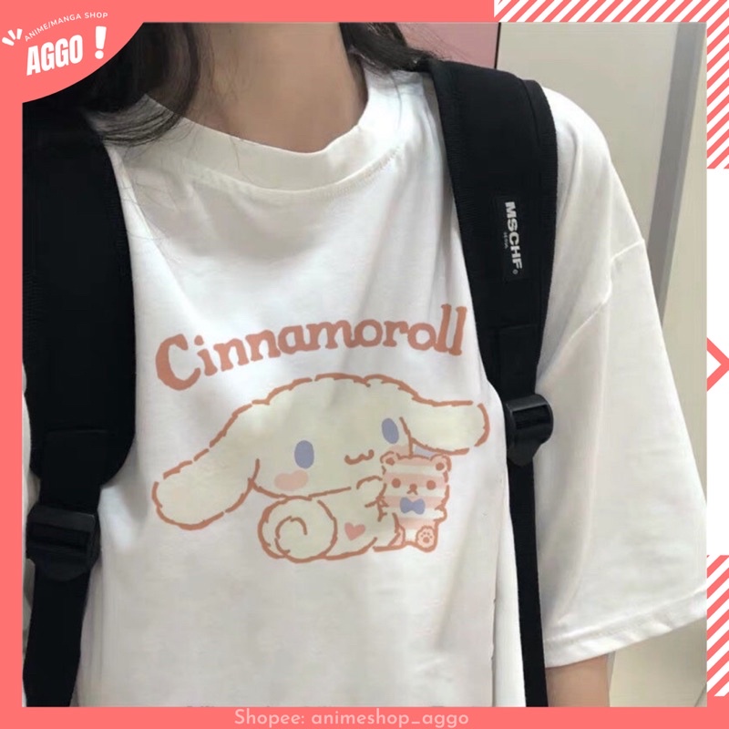 Áo Thun Hoạt Hình Cinnamoroll Phong Cách Nhật Bản Dễ Thương Cho Nữ