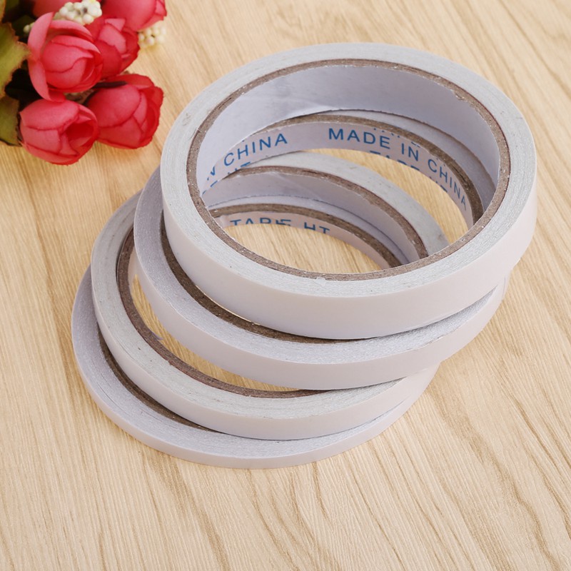 Cuộn Băng Keo Hai Mặt 12m 5mm - 15mm Siêu Dính Tiện Dụng Cho Gia Đình / Văn Phòng