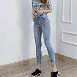 QUẦN JEAN GÂN XẺ ỐNG ( KÈM ẢNH THẬT)