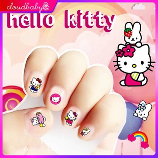 Miếng Dán Trang Trí Móng Tay Hình Mèo Hello Kitty 3D Dành Cho Trẻ Em