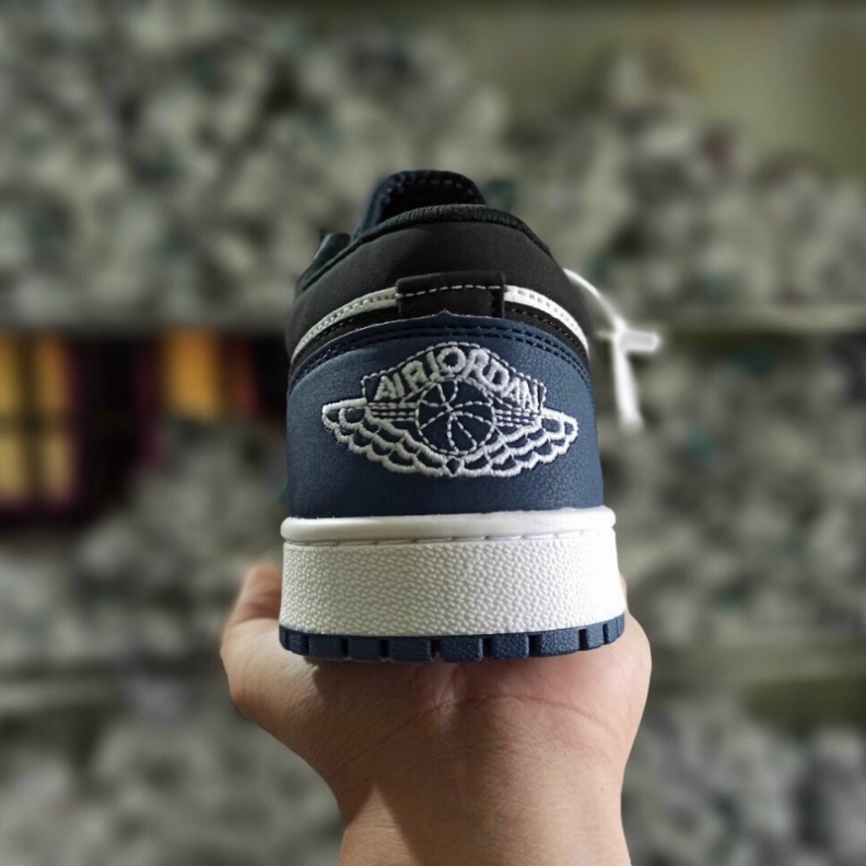 Giày thể thao nam nữ air jordan, giày Jordan 1 low xanh navy cổ thấp thời trang full box bill