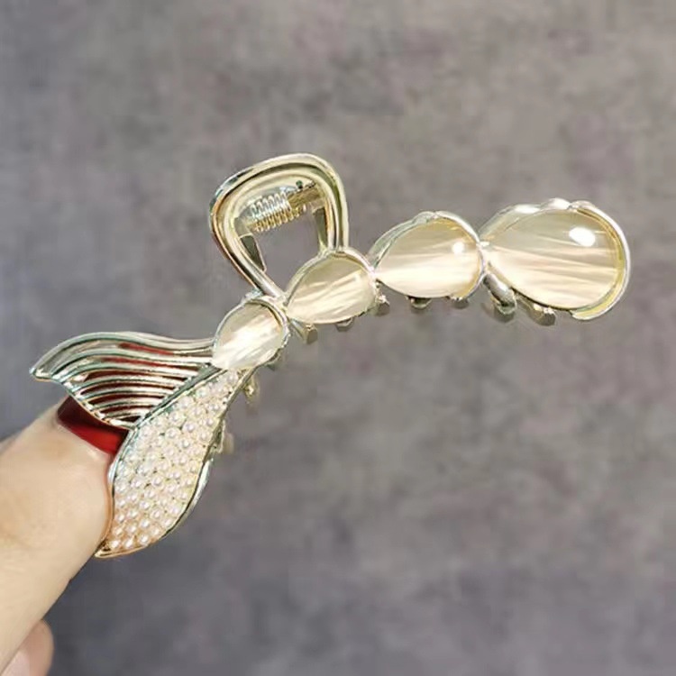 Kẹp Tóc Đuôi Cá Đính Đá Opal 2022 Thời Trang Mùa Hè Cho Nữ