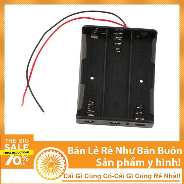 Đế Pin Ultrafire 18650 3 Pin Nối Tiếp Có Dây