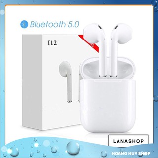Tai Nghe Bluetooth 5.0 i12 TWS - Cảm Biến Vân Tay, Chất Âm Êm, Trong Trẻm Thời Lương Pin Tốt, Sang Trọng hhbt25