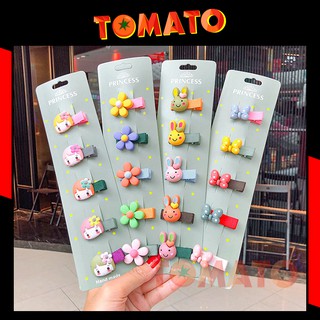 Set 5 Kẹp Tóc Hoạt Hình Dễ Thương Xinh Xắn Phong Cách Hàn Quốc