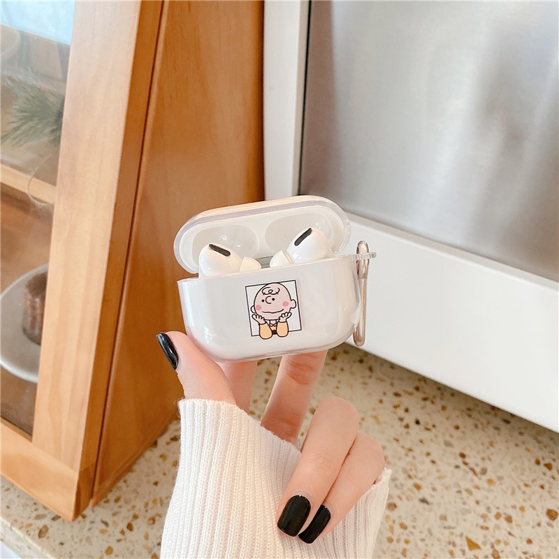 Vỏ bảo vệ hộp sạc tai nghe AirPods 1/2/Pro bằng PC chống rơi họa tiết Snoopy xinh xắn | BigBuy360 - bigbuy360.vn