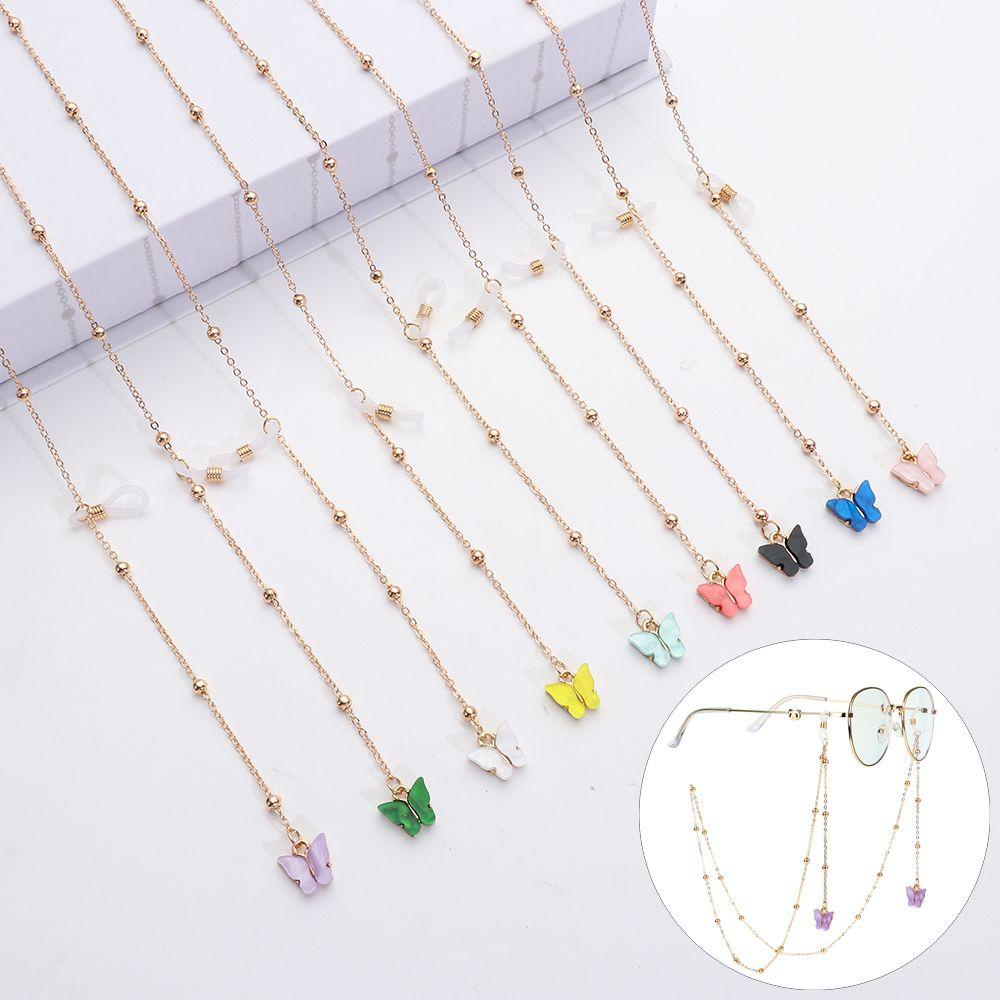 ESPO Dây Đeo Mắt Kính Chống Thất Lạc Bằng Kim Loại Đính Hạt Pha Lê