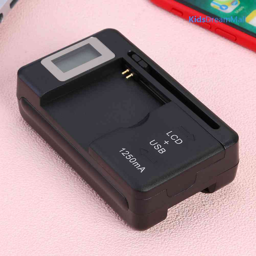 Bộ Sạc Pin Điện Thoại USB Có Màn Hình LCD Hiển Thị