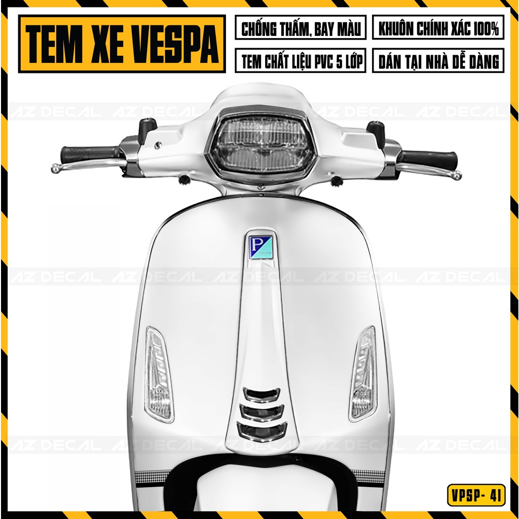 Tem Vespa Christian Dior Dán Xe Sprint / Primavera | VPSP41 | Decal Rời Cao Cấp Chống Nước, Dễ Dán