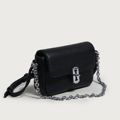 Túi Đeo Chéo Mini Hình Vuông Phối Dây Đeo Sợi Xích Thời Trang Cho Nữ