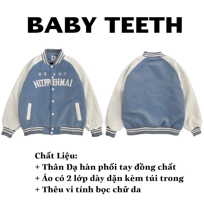 Áo khoác bomber bóng chày Hoeant