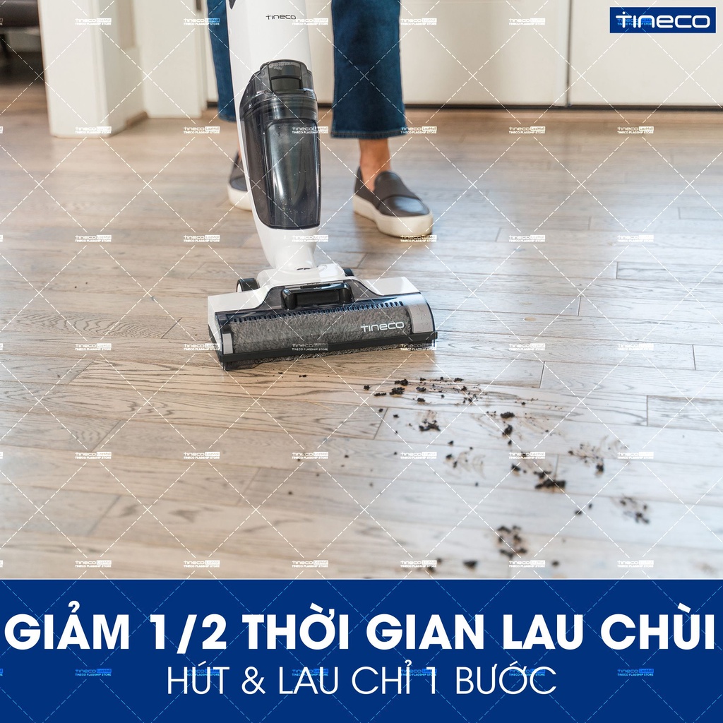 Combo Máy Lau Sàn Đa Năng Tineco Ifloor 2 + Trục Lăn + Nước Lau Sàn (Chính hãng từ Tineco Việt Nam)