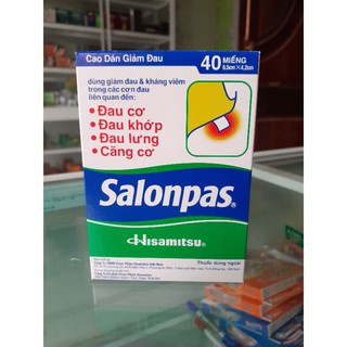 Cao Dán Salonpas - Hộp 4 gói x 10 miếng