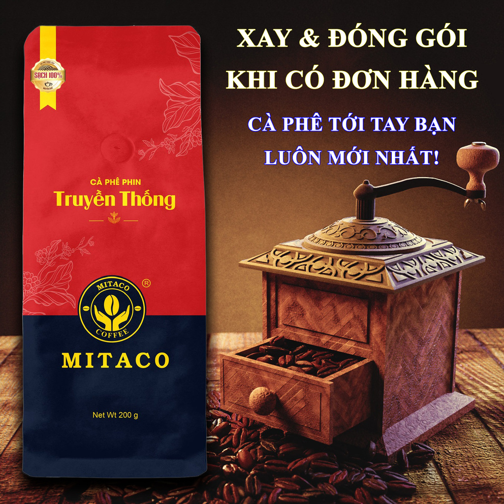 Cà Phê Phin Truyền Thống MITACO COFFEE (Gói 200g) | BigBuy360 - bigbuy360.vn