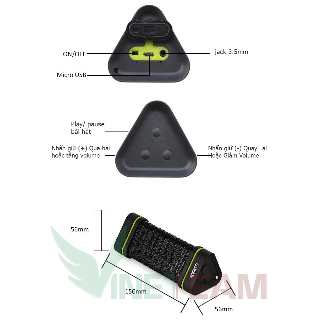 Loa bluetooth EARSON ER151 ngoài trời chống nước DC3111