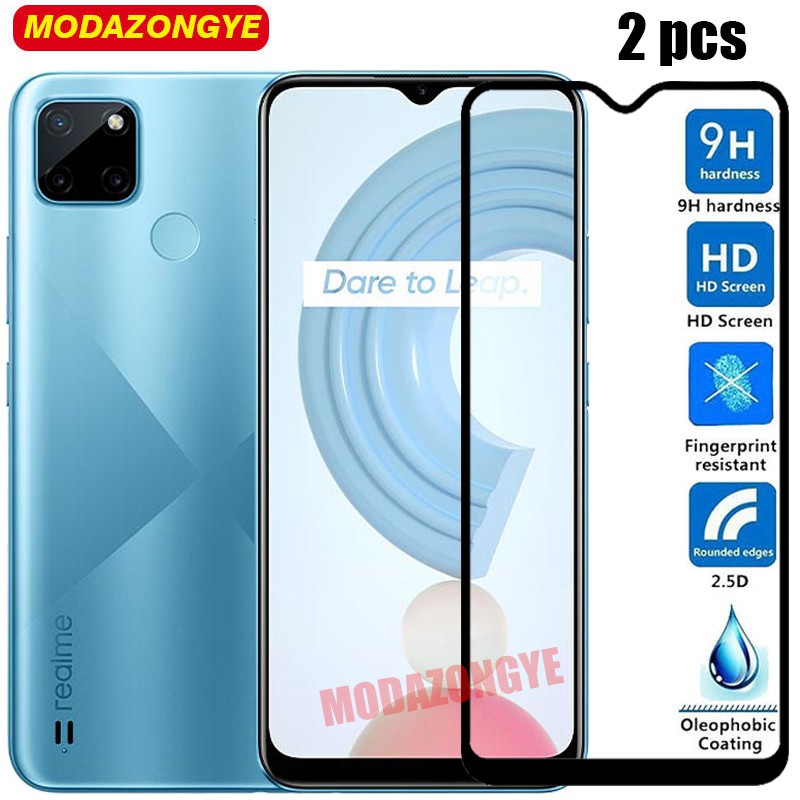 2 Chiếc Realme C21Y Kính Cường Lực Realme C21Y RealmeC21Y Phim Bảo Vệ Màn Hình Full Cover