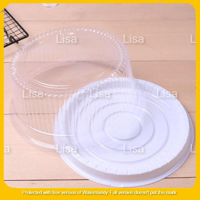 Set 10, 50 hộp đựng bánh Gato A022 nắp rời tròn trong, chất liệu nhựa cao cấp siêu bền đẹp