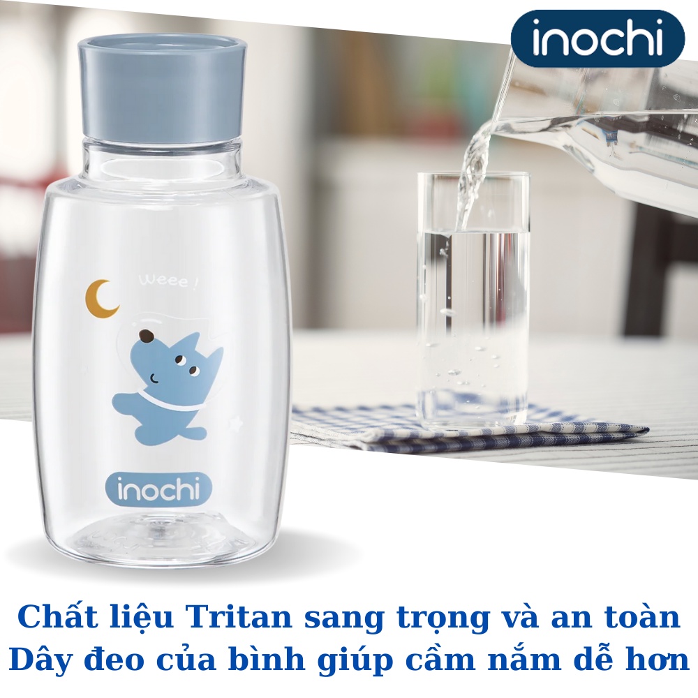 Bình nước trẻ em Goki Planet 350ml inochi đựng nước lạnh nước ép