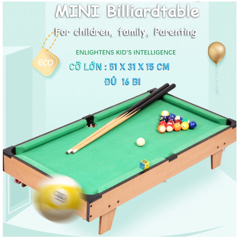 Bàn bi a mini Loại Xịn BẢO HÀNH 1 THÁNG - Bàn bida mini lót Nỉ thiết kế tỉ lệ chuẩn so với bàn thật