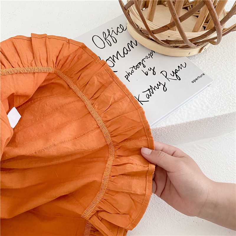 Đầm Không Tay Phối Bèo Thêu Họa Tiết Dễ Thương Phong Cách Hàn Quốc Thời Trang Mùa Hè Cho Bé Gái