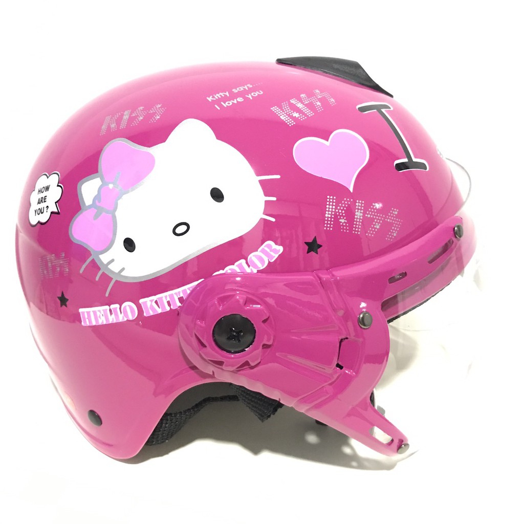 Nón bảo hiểm trẻ em Kitty - Elsa - Among Us - Dành cho bé từ 3 đến 6 tuổi - vòng đầu 50-52cm - V&amp;S Helmet - VS103Ks