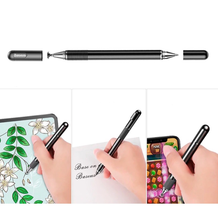 Bút Cảm Ứng làm việc ,Bút Vẽ, Bút viết , Chơi Game  2 Trong 1 Baseus dùng cho Smartphone, Ip ,Tablet ,samsung