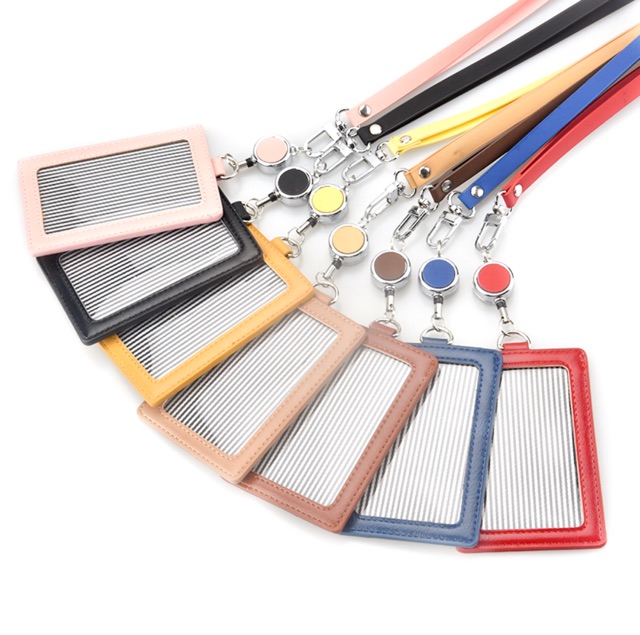 Dây Đeo Thẻ Nhân Viên Bằng Da Có Yoyo Rút ! Có Bán Bao Thẻ Rời !