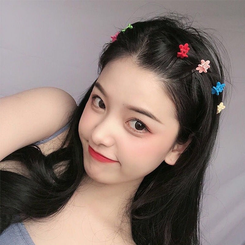 Một chiếc Kẹp tóc Hình Hoa Mini Dễ Thương Xinh Xắn Phong Cách Hàn Quốc kidamo