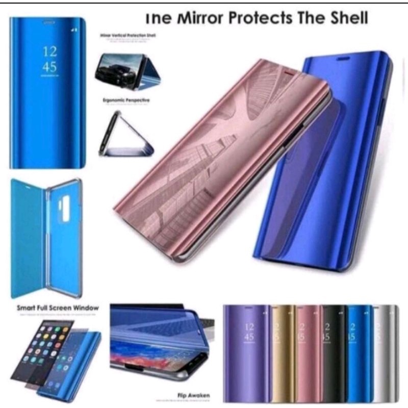Ốp Điện Thoại Nắp Lật Tráng Gương Cho Samsung J7 Prime J5 Prime M30s M30 Note 4 Note5 Prime