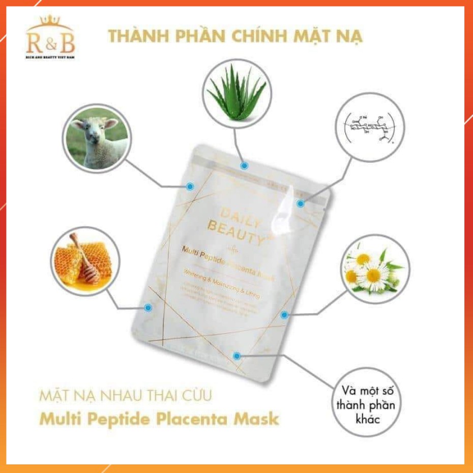 [MIẾNG DÙNG THỬ]❤️ Mặt nạ nhau thai cừu Daily Beauty - Mặt nạ dưỡng da, giảm nám tàn nhang