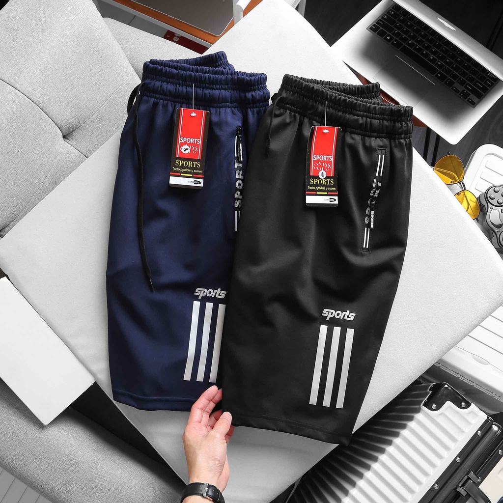 (bigsize) Quần short thun nam bigsize (90-140kg) - 3 sọc